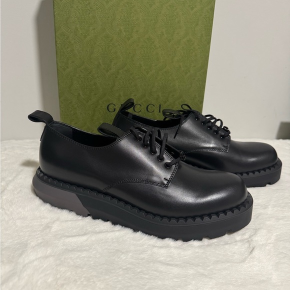Gucci Other - Gucci Black Leather Derby Shoes